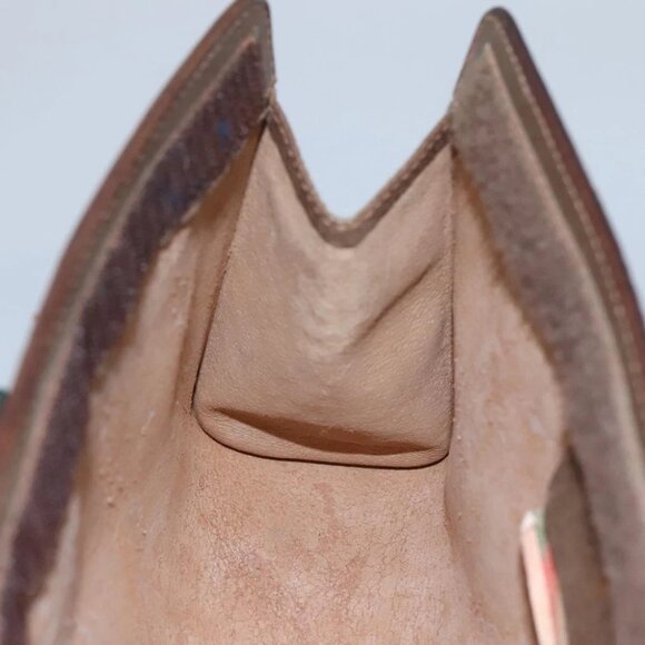 GUCCI GG Supreme Web Sherry Line Clutch Bag PVC Beige Red 89 01 032 Auth th5635 - Picture 16 of 16